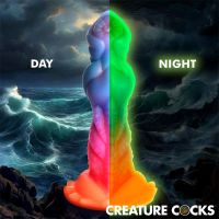 Creature Cocks Aqua-Cock dildo de silicona fluorescente, imagen 12