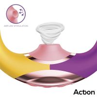 Action Two Lovers vibrador 3 en 1 de dedo y aire pulsado, imagen 6