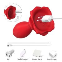 Urban Sky plug anal vibrador con base de rosa, imagen 10