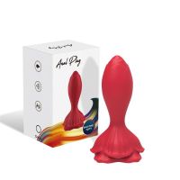 Urban Sky plug anal vibrador con base de rosa, imagen 3