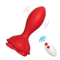 Urban Sky plug anal vibrador con base de rosa, imagen 5