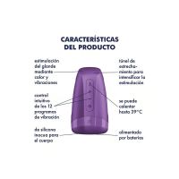 Satisfyer Men Heat vibrador con pilas (baya oscura), imagen 5