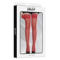 Adalet Lingerie Posy medias con bandas de silicona, rojo, talla única, imagen 3