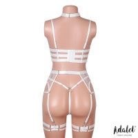 Adalet Lingerie Hyacinth conjunto de sujetador y liguero con tanga (blanco), imagen 2