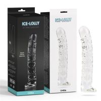Chisa dildo de cristal con venas para principiantes 6,5"