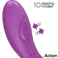 Action Twinx vibrador para parejas con vibración y golpeteo y mando a distancia, imagen 3