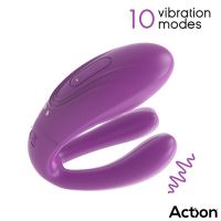 Action Twinx vibrador para parejas con vibración y golpeteo y mando a distancia, imagen 4