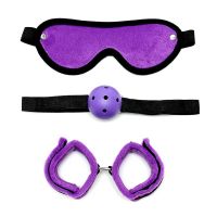 Bondage Play set de bondage de 3 piezas (morado)