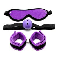 Bondage Play set de bondage de 3 piezas (morado), imagen 3