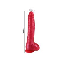 Baile dildo con ventosa rosa