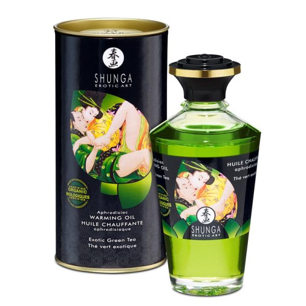 Shunga aceite de masaje afrodisíaco té verde