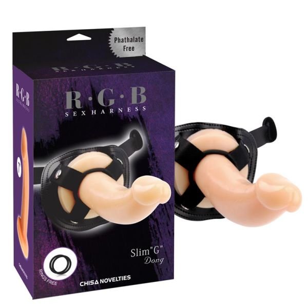 Chisa Dildo y Arnés Slim G 19 cm Color Piel