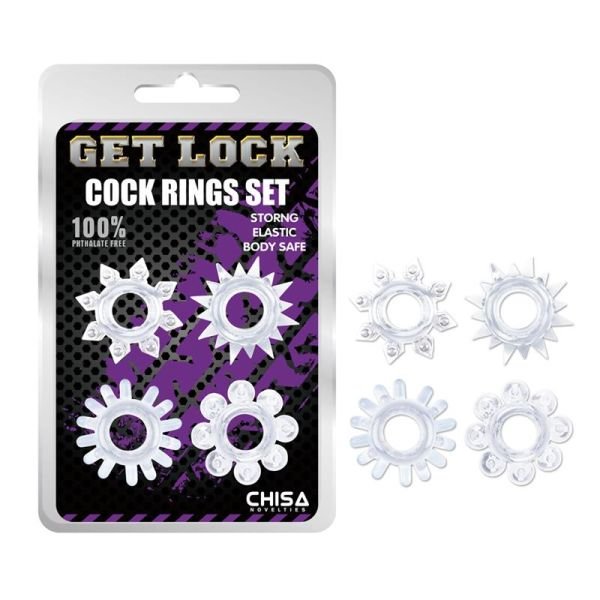 Chisa Set de Anillos para el Pene Transparente
