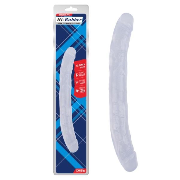 Chisa Double Dildo Hi-Rubber 12.8" Transparente