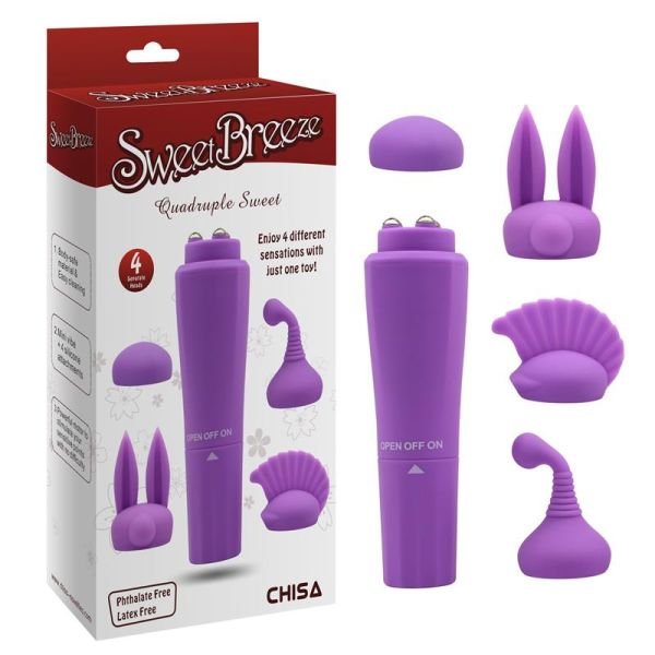 Chisa Stimulator with 4 Heads Sweet (Purple)