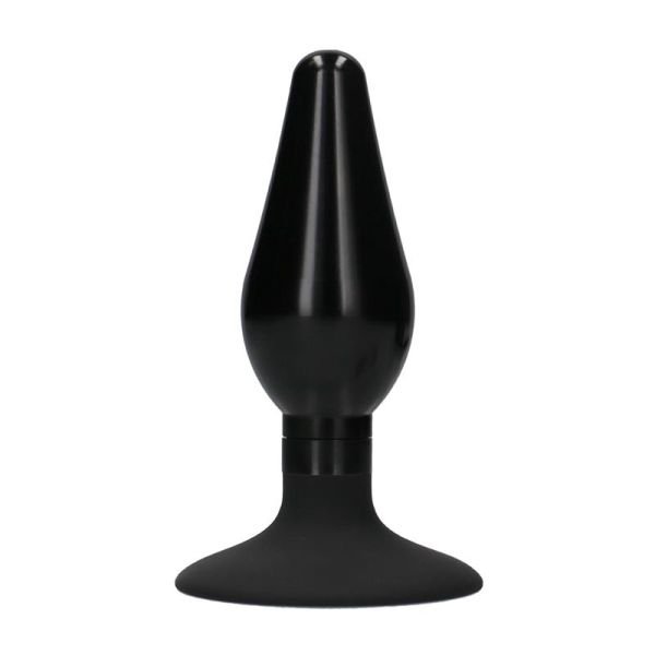 OUCH! set de plugs anales puntiagudos con ventosa, grande (negro)