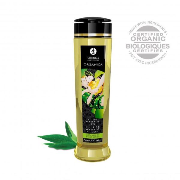 Shunga aceite de masaje orgánico té verde 240 ml