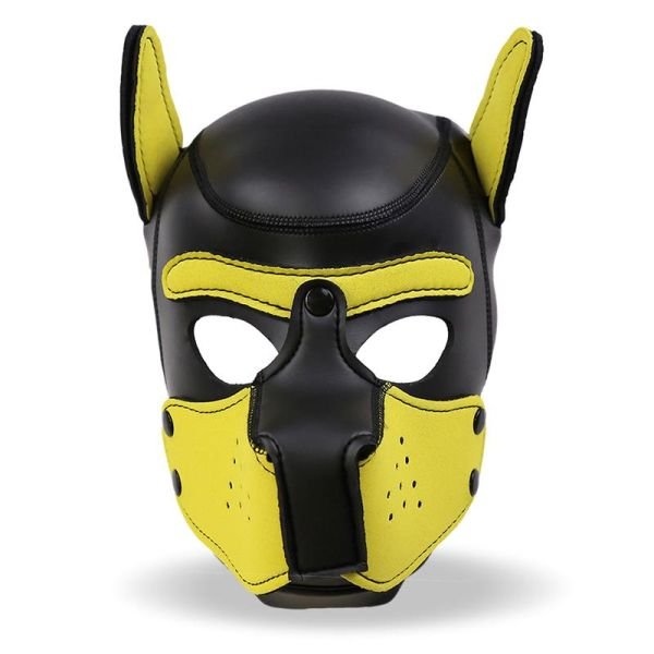 IntoYou Hound máscara de perro de neopreno con bozal desmontable