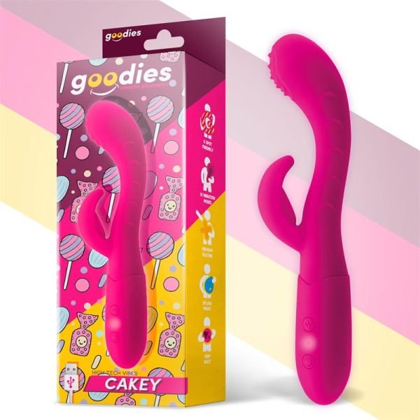 Goodies Cakey G-Spot and Rabbit Vibe (Fuchsia)