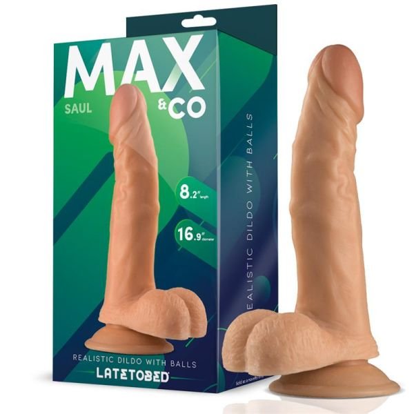 Max & Co Saul Realistic Dildo with Testicles Flesh 8,25"
