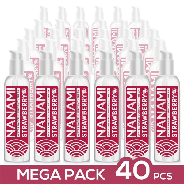 Nanami pack de 40 lubricante a base de agua fresa 150 ml