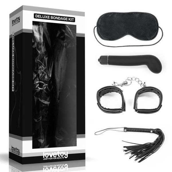 Lovetoy kit de bondage Deluxe con vibrador (negro)