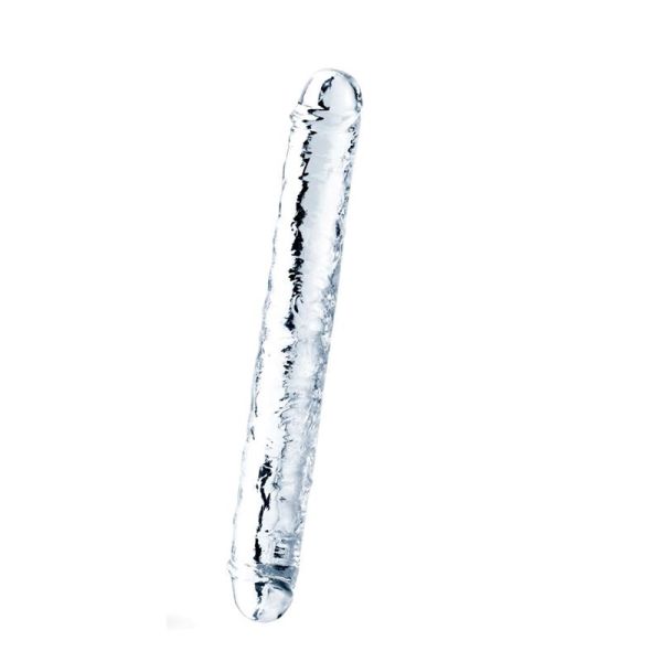 Lovetoy Flawless dildo doble 12" transparente