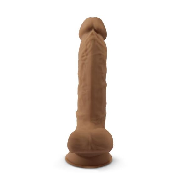 SilexD dildo de silicona de doble densidad Mod. 1 - 7" caramelo