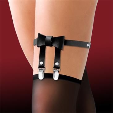 Cinderella Liguero de Cuero Vegano con Lazo, Talla Única