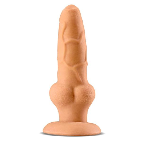 Max & Co Gerd dildo realista con testículos 8,1" color piel