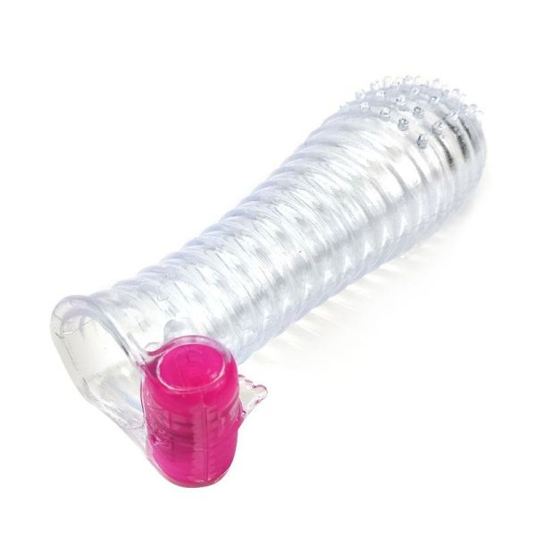 A-Gusto funda vibradora para el pene, transparente