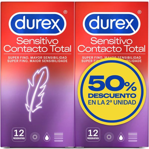 Durex preservativos Super Fine Sensitive dúo 2 x 12 unidades