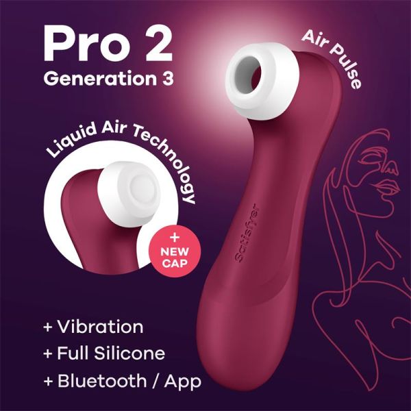 Satisfyer Pro 2 Generation 3 (rojo vino)