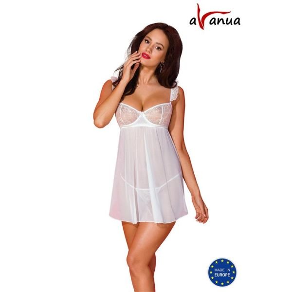 Avanua Milagros camisón y tanga (blanco)