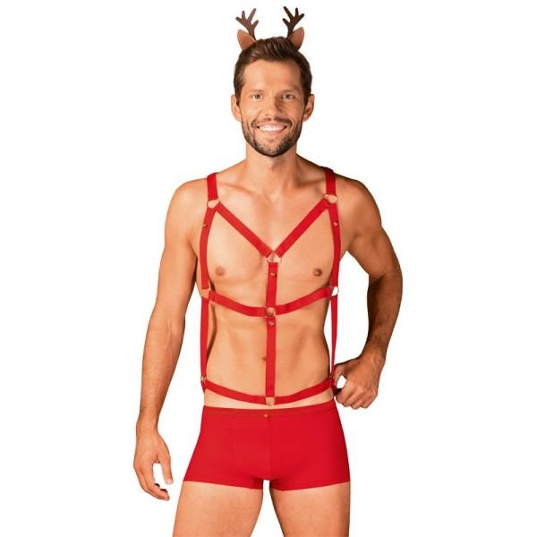 Obsessive Mr Reindy Shorts, Harness and Headband Set