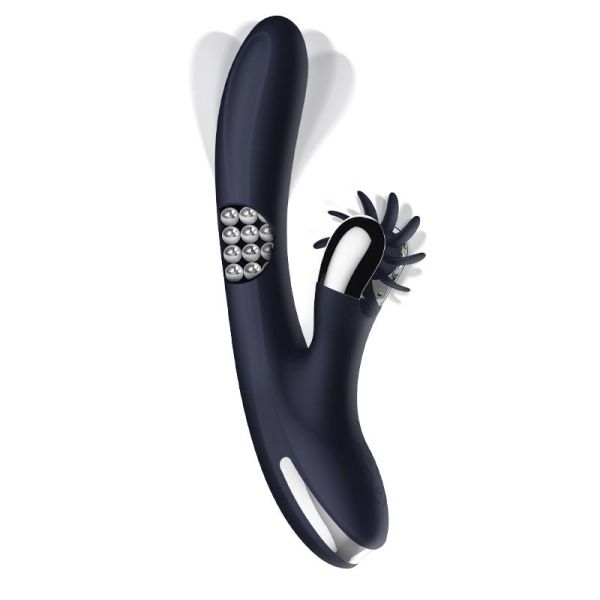 IntoYou Royalspace vibrador con lenguas giratorias y 360º (azul)