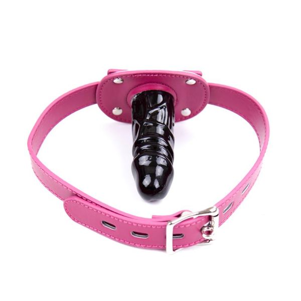 LateToBed mordaza con dildo ajustable 46-58 cm, dildo 10 cm