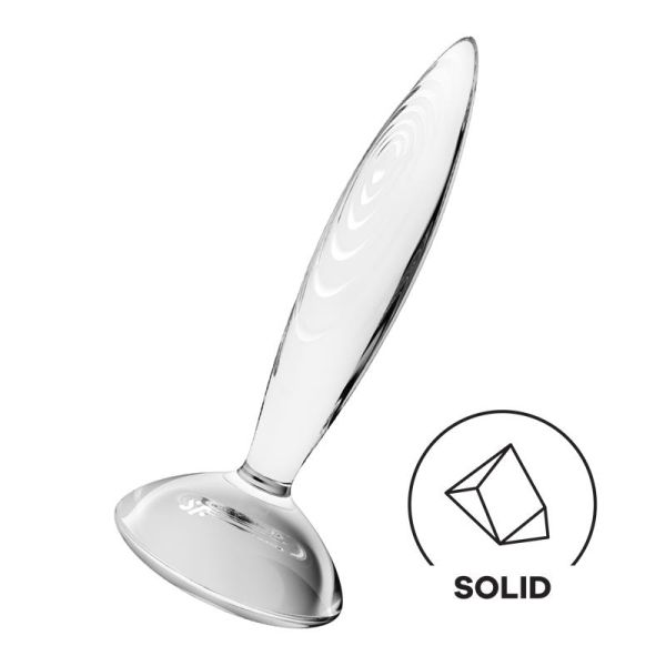 Plug Anal Satisfyer Sparkling Crystal Frío y Calor Transparente
