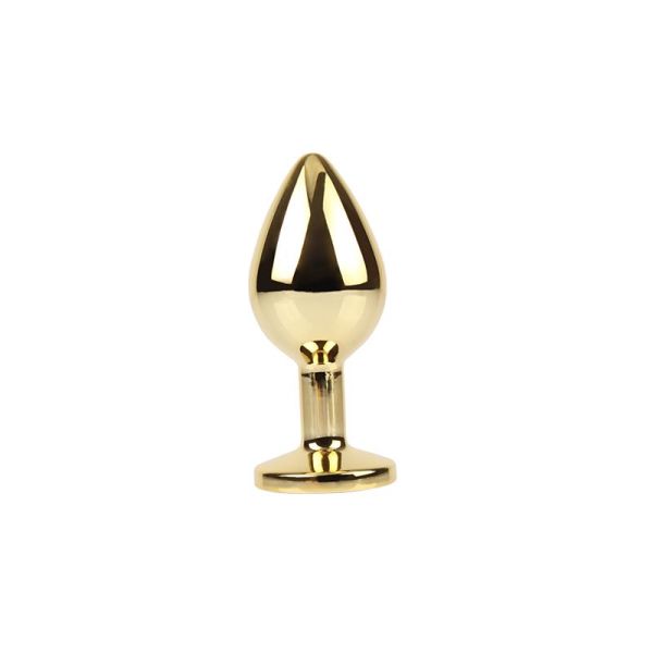 Chisa Rosy Gem Plug anal dorado con joya talla M