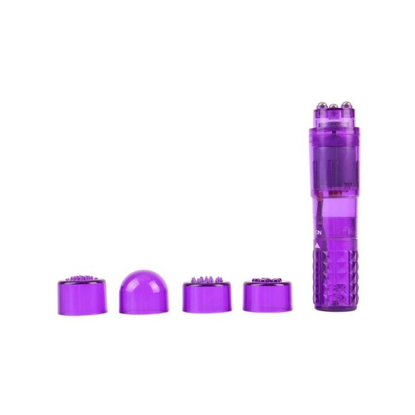 Chisa mini masajeador de 3 cabezas (morado)