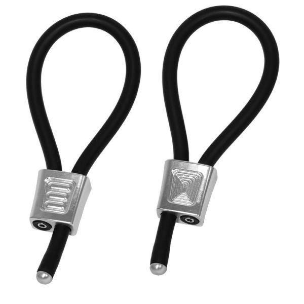 ElectraStim ElectraLoops Prestige set de 2 anillos para el pene (plateado)