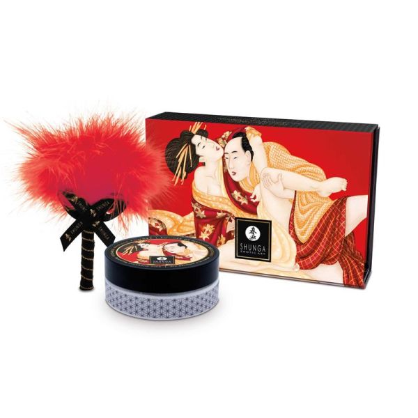 Shunga polvo corporal comestible fresa espumosa (vino)