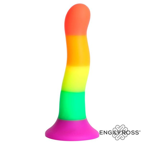 Dildox by Engily Ross dildo colores arcoíris LGBT 18 cm