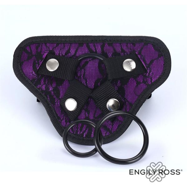 Dildox by Engily Ross Miley arnés universal ajustable con 3 anillos (morado)