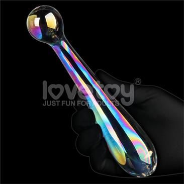 Lovetoy Twilight Gleam dildo de cristal que brilla en la oscuridad
