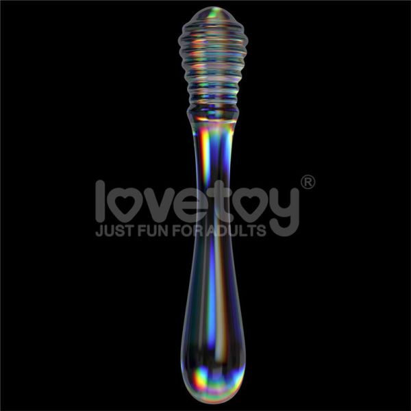 Lovetoy Twilight Gleam dildo de cristal Twin Pleasures 20,5 cm