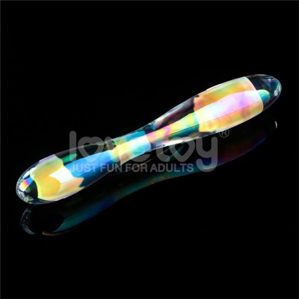 Lovetoy Twilight Gleam dildo de cristal Double Delight 23 cm