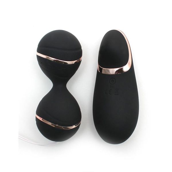 Rimba Ibiza set de bolas kegel vibradoras (negro)