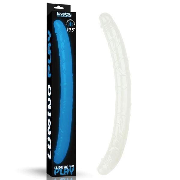 Lovetoy Double dildo Lumino Blue Light 18.5"