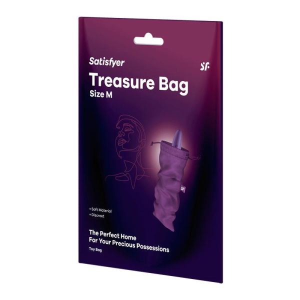 Satisfyer Bolsa para Juguetes Treasure Bag, Talla M (Morado)